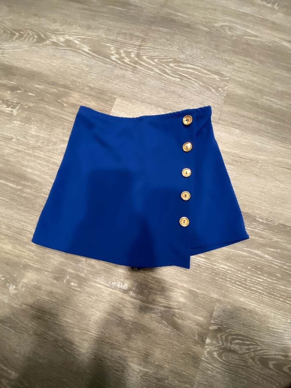 Rainbow Royal Blue Button Front Skort Size S